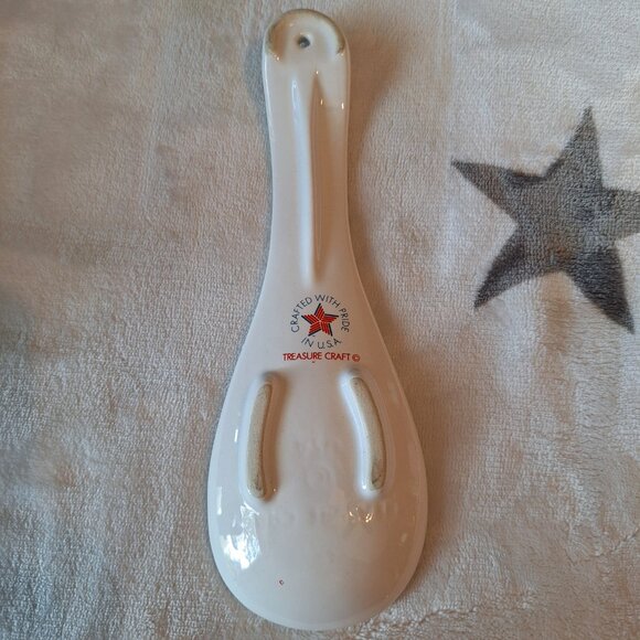 Christmas Geese From Treasure Craft Made in USA Spoon Rest 971-50 1987 - Picture 4 of 8